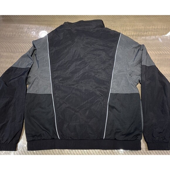 Chicago Bulls Nike Mens Large Track Jacket Black Grey NBA Basketball Coat Jersey - Picture 4 of 5